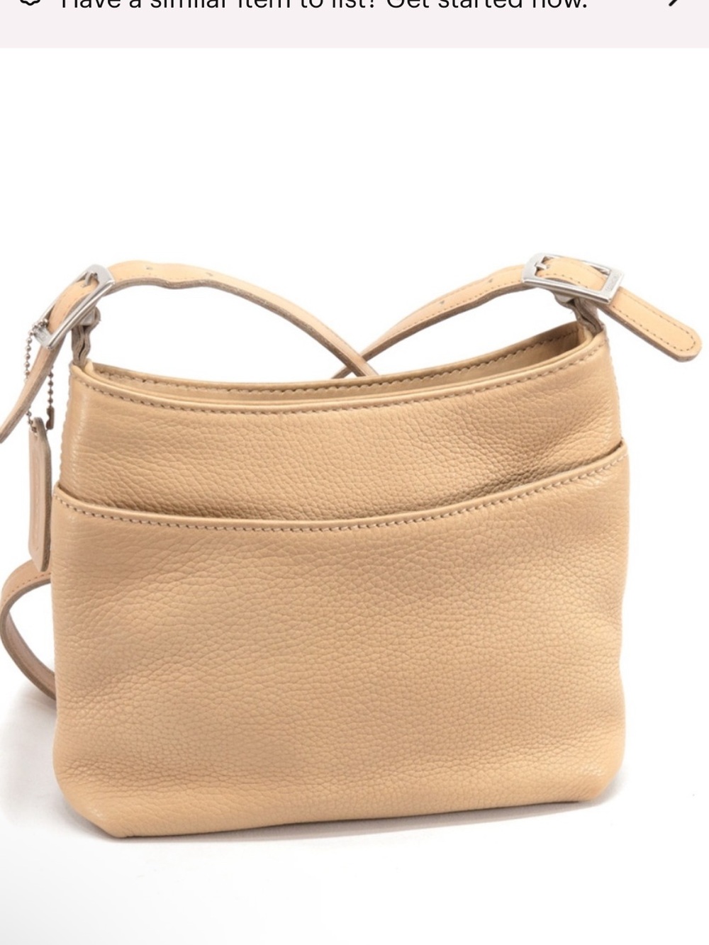 Coach Vintage Lt tan Hudson Small Zip bag # 6807
